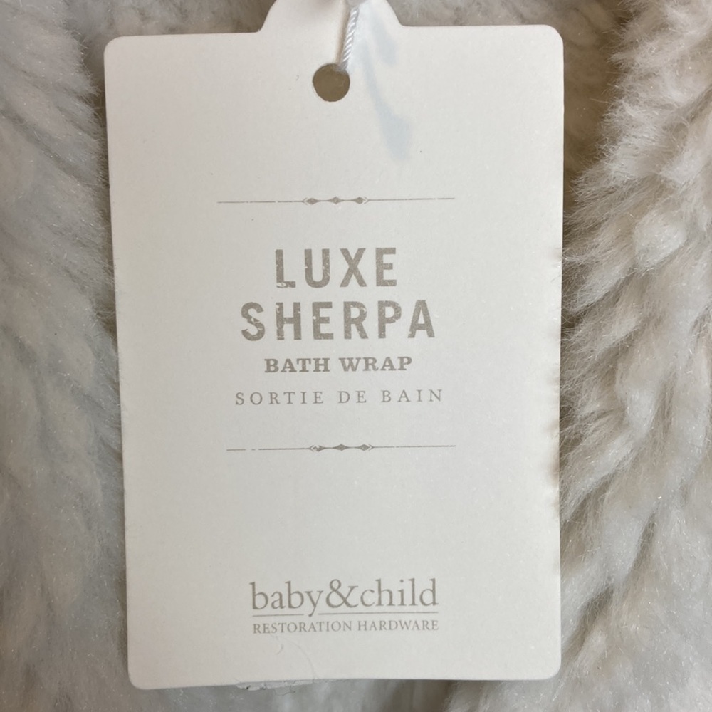 Restoration Hardware Baby & Child Luxe Sherpa Jersey Baby Wrap SZ 2-3 Robe NWT - Picture 4 of 16